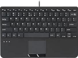 "Perixx PERIBOARD-525 US", laidinė mini USB klaviatūra su jutikliniu kilimėliu - X tipo žirkliniai klavišai - 11,18 x 7,17 x 1,1 colio - 2 USB šakotuvai - JAV anglų kalba