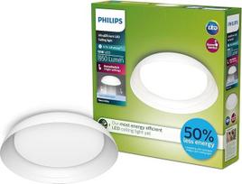 "Philips Fleta" LED lubų šviestuvas, itin efektyvus lubų apšvietimas, "SceneSwitch", 10 W, 1880 lm, 4000 K šaltai balta LED šviesa, IP20, baltas