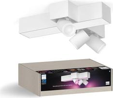 "Philips Hue" baltos ir spalvotos aplinkos "Centris 3 Spot Cross", reguliuojamas apšvietimas, 16 milijonų spalvų, valdomas per programėlę, suderinamas su "Amazon Alexa", baltas, naujos kartos