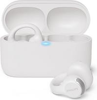 "Philips TAQ2000WT" tikros belaidės kelių taškų "Bluetooth" ausinės su ausų manžetais - 28 valandų trukmės, kompaktiškas įkrovimo dėklas, aiškūs skambučiai, skirtos kelionei į darbą ir sportui - baltos spalvos