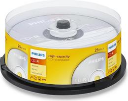 "Philips" CD-R 800MB duomenų (Gbyte/90 Minuten, kelių greičių įrašymas 25er