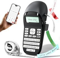 "Phomemo LT12" ženklinimo įrenginys Rankinis "Bluetooth" etikečių spausdintuvas Nešiojamasis ženklinimo įrenginys su QWERTY klaviatūra ir paprastu teksto redagavimu, idealiai tinka biure ar namuose - pilkas