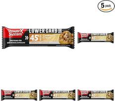"Power System" baltyminis batonėlis su mažesniu angliavandenių kiekiu "Cookies & Cream", 40 g (5 vnt.)
