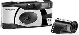"Praktica" vienkartinis fotoaparatas, 27 kadrai, nespalvota juoda ir balta juosta vestuvėms, susitikimams, kelionėms ir kt.