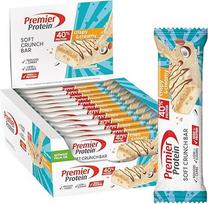 "Premier Protein Soft Crunch" batonėlis su 40% baltymų, kakava ir migdolais, 12x40g - geresnis baltymų kiekis + mažai cukraus + palmių derlius