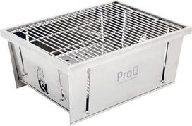 "ProQ Flatdog" sulankstomas nešiojamas nešiojamas grilis su medžio anglimis, skirtas lauko kepimui ir stovyklavimui, iš nerūdijančio plieno, 300 x 385 mm