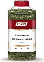 "Prymat" džiovintos petražolės 190 g - smulkiai supjaustytos lapinės petražolės, intensyvaus skonio - idealiai tinka sriuboms, padažams, salotoms, mėsai, žuviai, padažams ir šaltiems patiekalams - sandari pakuotė