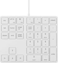 "Qisan" laidinė numerinė klaviatūra su 34 klavišais Nešiojamoji klaviatūra USB išorinė mini plona klaviatūra "Magicforce-White