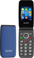 "Qubo Senior" mobilusis telefonas Sulankstomas mobilusis telefonas be sutarties, didelis mygtukinis mobilusis telefonas, GSM atlenkiamasis mobilusis telefonas, SOS pagalbos skambučio funkcija, žibintuvėlis, FM radijas, 2,4 colio spalvotas ekranas, mėlynas