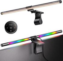 "Quntis" 51 cm išlenktas monitoriaus šviestuvas su RGB foniniu apšvietimu, nuotolinio valdymo pultu, 15 režimų, monitoriaus šviesos juosta žaidimams dekoruoti, akims draugiškas reguliuojamo apšvietimo USB ekrano šviestuvas, skirtas kompiuteriui, kompiuter