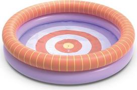 "Quut" - "Dippy" - pripučiamas baseinas iš aukščiausios kokybės PVC (0,30 mm) - žaismingas ir dizaino nuo 2 metų - 120 cm skersmens - apvalus vaikiškas baseinas su 2 žiedais (levandų spalvos)