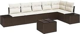 "Rantry" 6 dalių sodo-dėžių rinkinys su kilimais Grau Poly-Rattan Gartenlounge Modelis3347088