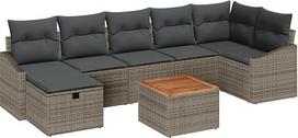 "Rantry" 8 dalių sodo-dėžės komplektas su sėdynėmis Grau Poly Rattan Gartenlounge Modelis3360905