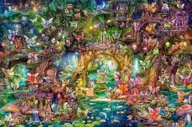 "Ravensburger" dėlionė 12000810 - "Paslėptas fėjų pasaulis" - 4000 dalių dėlionė suaugusiems ir vaikams nuo 14 metų, fantastinė dėlionė