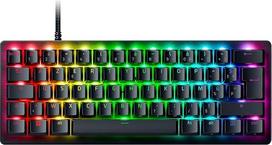 "Razer Huntsman V3 Pro Mini" (analoginiai jungikliai) - 60% optinė klaviatūra žaidėjams (greito atleidimo, 0,1-4 mm reguliuojami analoginiai jungikliai, PBT dvigubi klavišai) AZERTY klaviatūra, juodas FR išdėstymas