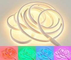 "Reality Leuchten" R65583100 Neoninė plastikinė balta LED juosta su 14 W RGB LED, 300 cm, galima sutrumpinti, nuotolinio valdymo pultas