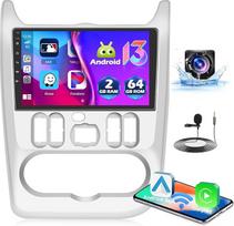 "Renault Logan 1 Sandero 2009-2015/Dacia Duster 2010-2017", 2+64G "Hikity" automobilinis radijas "Android" su "Carplay" belaidžiu "Android" automobiliu, 9 colių jutiklinio ekrano radijas su ekranu, GPS, "Bluetooth", FM, RDS
