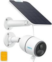 "Reolink" 3G/4G LTE stebėjimo kamera lauke su baterija 2K 4 MP, "MicroSD" ir SIM kortelės lizdu, asmens ir automobilio aptikimo funkcija, mobilioji saulės kamera lauke su PIR judesio jutikliu, dvipusio garso funkcija, "Go Plus + Solar