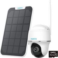 "Reolink" 4 MP lauko saulės stebėjimo kamera su 355°/140° posūkio kampu, 64GB atminties, WLAN kameros lauko baterija, asmens ir transporto priemonės aptikimo funkcija, dvipusis garsas, 2,4/5 GHz "WiFi", "Argus PT Plus" su saulės kolektoriumi