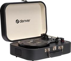 "Retro Case" plokštelių grotuvas VPL-130DGR - senovinis plokštelių grotuvas su garsiakalbiu, 33/45/78 aps/min - USB skaitmeninimui - AUX ir ausinės - RCA išvestis - nešiojamas vinilinių plokštelių grotuvas be "Bluetooth