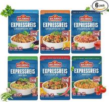 "RICARDO Express" ryžiai - 6 mišrios rūšys (po 250 g): rizoto, meksikietiški, prieskoniniai, "Risi Bisi", itališki, graikiški - vertinga pakuotė - 12 porcijų