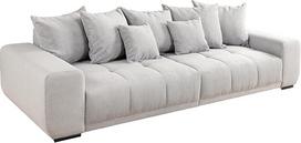 "Riess Ambiente Elegancia" šiuolaikinė XXL sofa, 285 cm, šampano smėlio spalvos, virvė su pagalvėlėmis, didelė sofa, XXL sofa, spyruoklinis šerdies paminkštinimas, apvalus užvalkalas