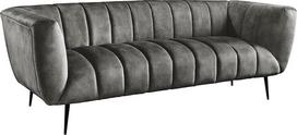 "Riess Ambiente Noblesse Retro" 3 vietų sofa 225 cm Pilka aksominė 3 vietų sofa su dekoratyviniu dygsniavimu 3 vietų kušetė Aksominė 3 vietų sofa Žalia 3 vietų aksominė sofa Aksominė kušetė