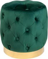 "Riess Ambiente" elegantiška taburetė Modernus barokas 37 cm tamsiai žalia auksinė aksomo taburetė Velvet Stool