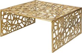 "Riess Ambiente" rankų darbo kavos staliukas Abstraktus 60 cm aliuminio aukso spalvos "Gap Design" svetainės kambario stalas Sofos staliukas