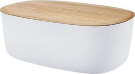"RIG-TIG Bread Bin Box-IT" - duonos, bandelių, sausainių, pyragaičių laikymo dėžė, pjaustymo lentelė su dangčiu - skandinaviškas dizainas, virtuvės reikmenys - balta