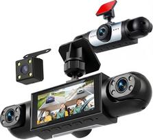 "Rimoody 360°" 360° 4 kanalų prietaisų kameros automobiliams su 4 kameromis priekyje ir gale, kairė dešinė, 3,16 colių 1080P prietaisų kameros automobilinė kamera su IR naktinio matymo / kilpos vaizdo įrašu / 24/7 parkavimo stebėjimo / parkavimo pagalba