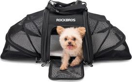 "ROCKBROS" šuns krepšys "Carry Bag" šuns ir katės dėžė "Pannier Rack Bag" sulankstomas nešiojamas kvėpuojantis 5 vežimo variantai 25L transporto dėžė katėms ir šunims
