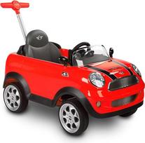 "ROLLPLAY" stumdomas automobilis su reguliuojama atrama kojoms, skirtas vaikams nuo 1 metų ir vyresniems, iki 20 kg, MINI Cooper, raudonas