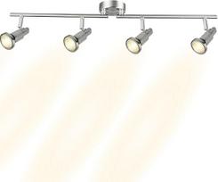 "Ryan Brilliant Spotlight Bar" 4 lempučių pasukamas GU10 LED 4 x 3 W / 230lm / 3000 K lemputės Metalinė geležis / chromas / balta / 77 G57432