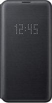 "Samsung EF-NG970PBEGWW" oficiali "Galaxy S10e LED Flip" piniginė / dėklas - juoda