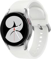 "Samsung Galaxy Watch4 BT" apvalus "Bluetooth" išmanusis laikrodis, "Wear OS", besisukantis rėmelis, fitneso laikrodis, fitneso seklys, 40 mm, sidabrinis (ES versija), sidabrinis, "Bluetooth
