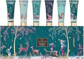 "Sara Miller Woodland Tales" kvepiančių rankų kremų rinkinys, 6 vnt., 30 ml, kelioninio dydžio, tinkantis veganams, grožio dovana jai, kalėdinė dovana ir kojinių užpildas
