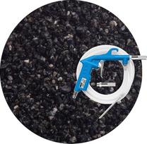 "Schicker" mineralinių smėliavimo medžiagų rinkinys Contrasil su 0,1-0,5 mm 25 kg smėliavimo priemone ir smėliavimo pistoletu, smėliavimo medžiagų rinkinys, mineralinė smėliavimo medžiaga, pagaminta iš aliuminio silikato šlako, skirta paviršiaus apdirbimu