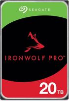 "Seagate IronWolf Pro" 20 TB NAS vidinis kietasis diskas 3,5" 7200RPM CMR 256MB spartinančiosios atminties SATA 6GB/S + 3 metų gelbėjimo paslauga Modelio Nr.: ST20000NT001
