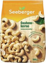 "Seeberger" anakardžių riešutai - daug baltymų, vitaminų ir mineralų - natūralūs, be priedų, veganiški (1 x 500 g)
