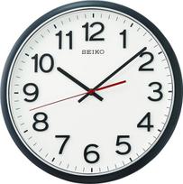 "Seiko QXA750K" plastikinis sieninis laikrodis "Sweeping Seconds Black
