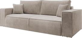 "Selsey" sofa lova sofa su laikymo erdve miego funkcija lengva priežiūra poliuretano putų velvetas minkštas smėlio spalvos Farese
