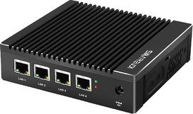 "Sharevdi" ugniasienės mikroįrenginys, 4*In-tel i225 2.5Gbe NIC, In-tel Pentium N3700 4 branduoliai/4 gijos, SSD Dual HDMI/USB3.0/RS232 COM, AES NI, suderinamas su OPNsense (8G 128G/COM)