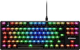 "Sharkoon Crystal Shark RGB" belaidė laidinė žaidimų klaviatūra - juoda