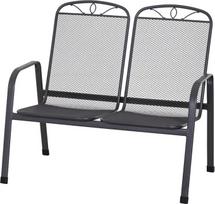 "Siena Garden Elda 2 Bench Matt-Anthracite Expanded Metal