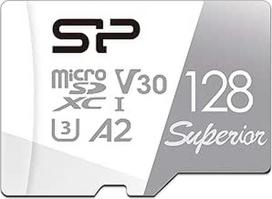 "Silicon Power" 128GB "Superior Micro SDXC UHS-I" (U3), V30 4K A2, didelės spartos MicroSD kortelė su adapteriu