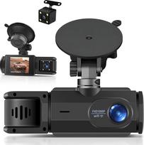 "SIXTOP" prietaisų skydelio kamera su atbulinės eigos kamera 1080P Full HD - automobilio kamera su "WiFi" ir programėle, naktinio matymo funkcija, parkavimo režimu ir 150° plačiu kampu - apima judesio aptikimą ir įrašymą kilpa - tinka visoms transporto pr
