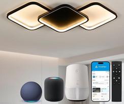 "Sky angle" išmanusis lubų šviestuvas su nuotolinio valdymo pulteliu, matinis, suderinamas su "Alexa" ir "Google Home", reguliuojamas 3000 K - 6000 K, skirtas miegamajam, svetainei, kabinetui, vonios kambariui