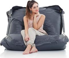 "SMOOTHY Original Supreme Indoor & Outdoor Bean Bag", XXL 450 L, milžiniškas pupų maišas, sėdynės pagalvė vaikams ir suaugusiesiems (akmeninė pilka)