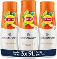 "SodaStream" sirupas 3 x "Lipton Ice Tea Peach", iš 1 x butelio paruošiama 9 litrai paruošto gėrimo, paruošiamo per kelias sekundes ir visada šviežio, 3 x 440 ml